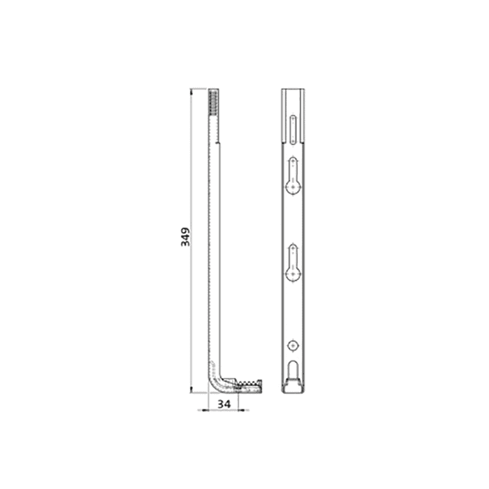 Radson consoleset verticale radiatoren 750, wit (RAL 9016)