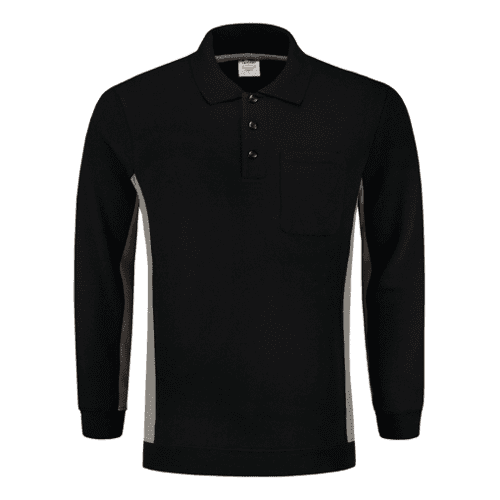 Tricorp polosweater Bicolor - black/grey
