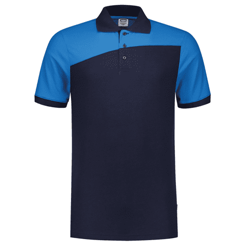 Tricorp poloshirt Bicolor naden - ink/turquoise
