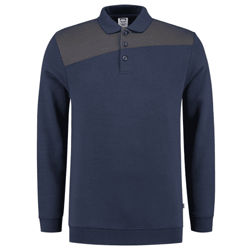 Tricorp polosweater Bicolor naden - ink/dark grey