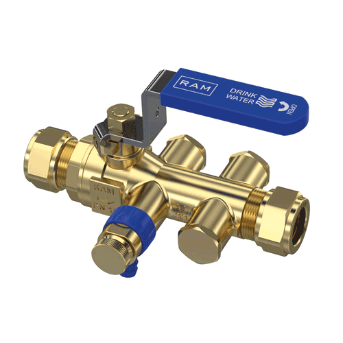 Raminex backflow preventer EA with drain valve Backflow preventer
