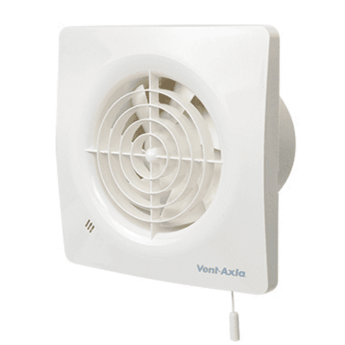 Vent-Axia Supra 100HT badkamerventilator, met vochtsensor en timer  (trekkoord), 811075