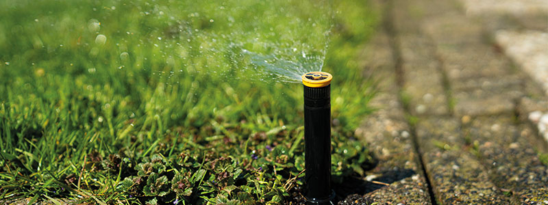 Beregeningsplan in tuin