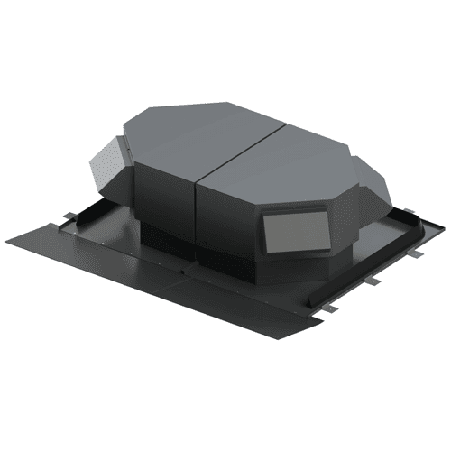 Burgerhout Elytra combi roof vent flange, black