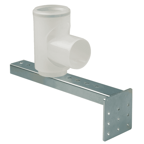 Ubbink bocht 87gr + schoorsteen steun vlakke wand