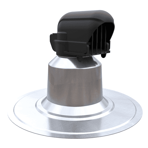 Ubbink Solar cable and pipe roof vent flange 120 0° - aluminium