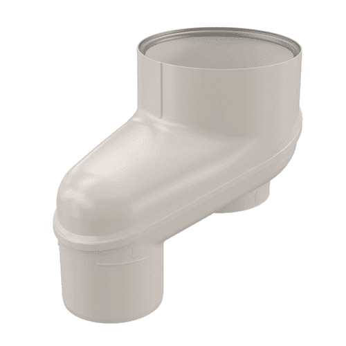 Ubbink offset flue adaptor 80/125 to 80-80, white