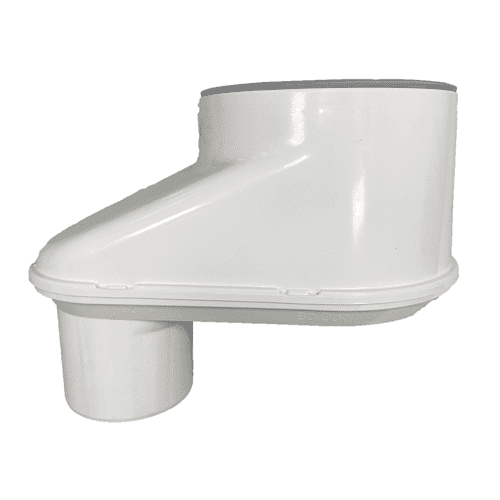 Ubbink offset flue adaptor 80/125 to 80-80, white