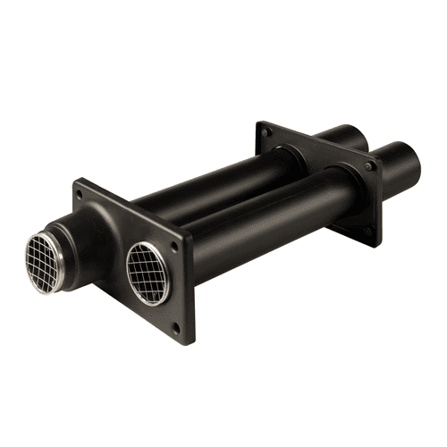 Rolux wall penetration HR Par PP/PP 80-80, black