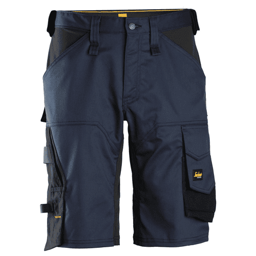 Snickers short work trousers AllroundWork stretch loose fit 6153 - navy/black
