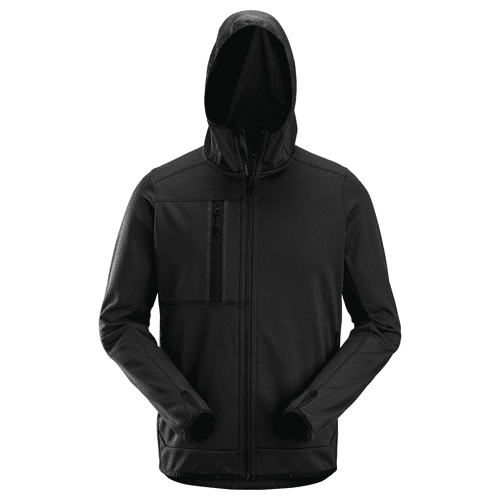 Snickers AllroundWork fleece hoodie met rits - black