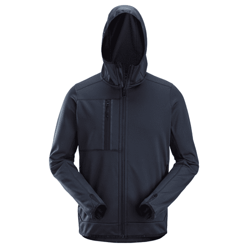 Snickers AllroundWork fleece hoodie met rits - navy