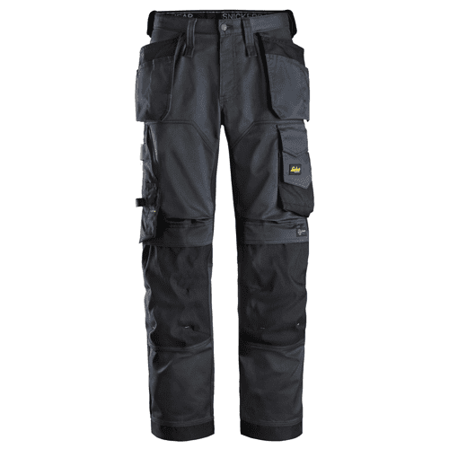 Snickers work trousers AllroundWork stretch loose fit 6251 - steel grey/black