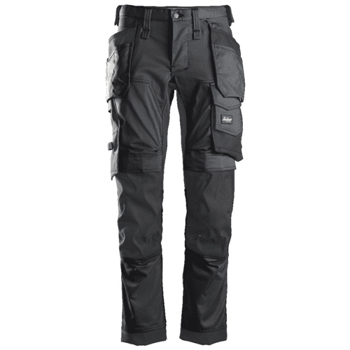 Snickers work trousers AllroundWork stretch 6241 - steel grey/black