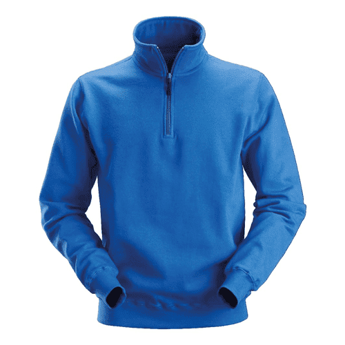Snickers sweatshirt 2818 met korte rits, true blue