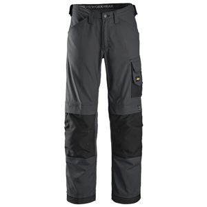 Snickers work trousers Canvas+ 3314 - steel grey/black