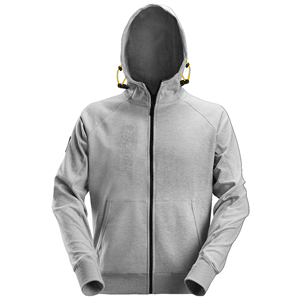 084749 #SNK Logo hoodie+rits L gr.mel