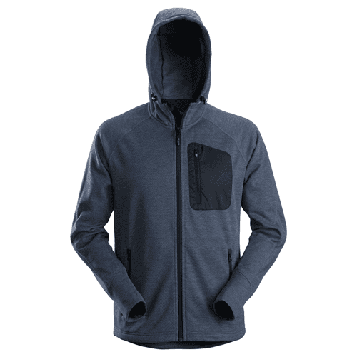 Snickers FlexiWork fleece hoodie 8041 navy/black, maat M
