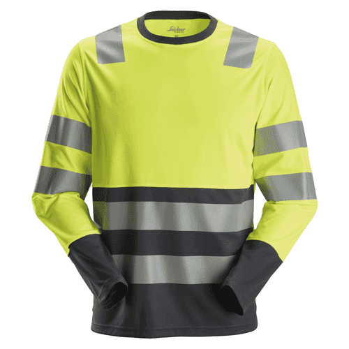 Snickers AllroundWork High Visibilty longsleeve 2433, yellow