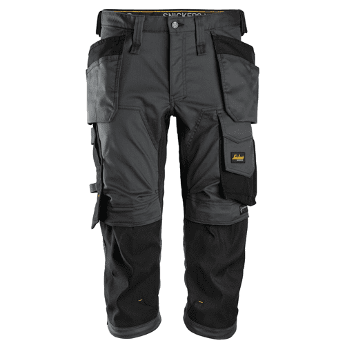 Snickers pirate trousers AllroundWork stretch 6142 - steel grey/black