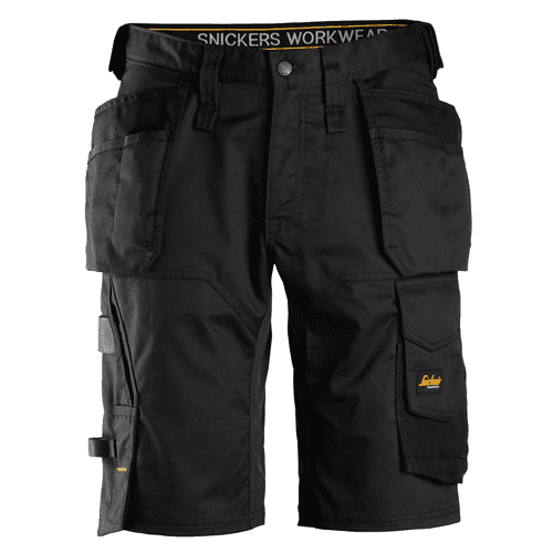 Snickers work trousers AllroundWork stretch loose fit short 6151 - black
