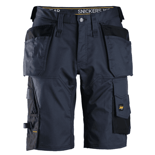 Snickers short work trousers AllroundWork stretch loose fit 6151 - navy/black
