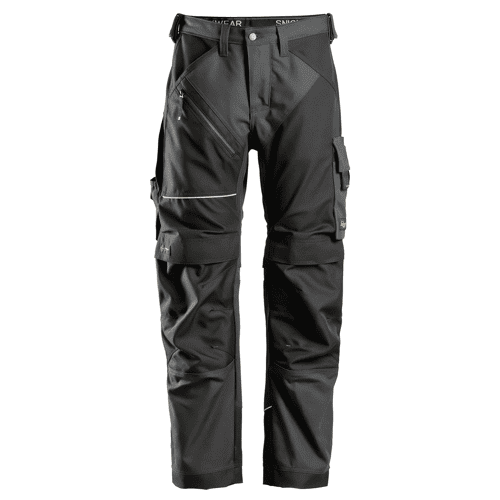 Snickers work trousers+ RuffWork Canvas+ 6314 - steel grey/black