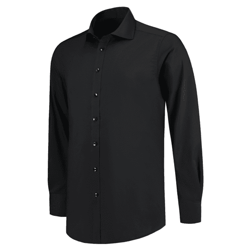 Tricorp fitted stretch shirt - black