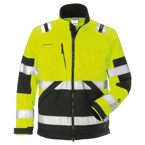 Fristads High Vis softshell jacket 4083 WYH - yellow/black
