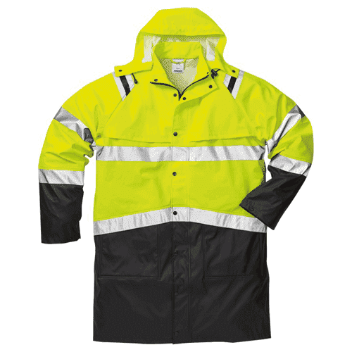 Fristads High Vis raincoat 4634 RS - yellow/black