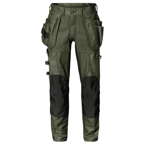 Fristads work trousers stretch 2604 FASG - army green/black