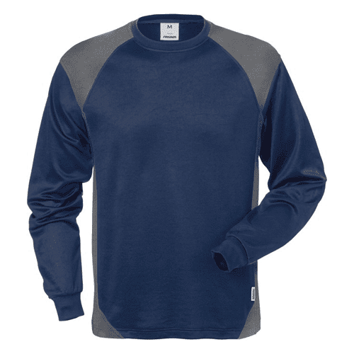 Fristads T-shirt met lange mouwen 7071 THV, marineblauw/grijs