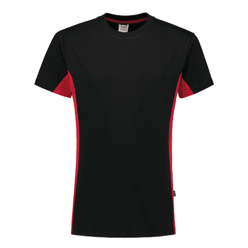 086510 T-shirt bicolor zw/rd XXL