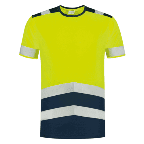 Tricorp High Vis bi-colour T-shirt, fluorescent yellow-ink (103006)
