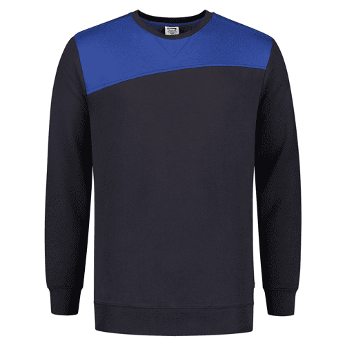 Tricorp sweater bicolor naden, navy-royalblue