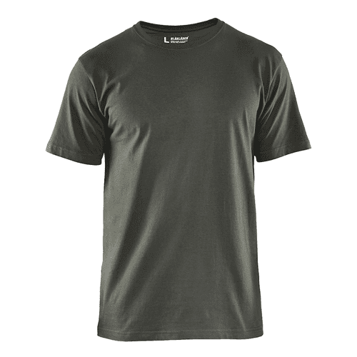 086837 BLK t-shirt 3525 s.neck army gr.L