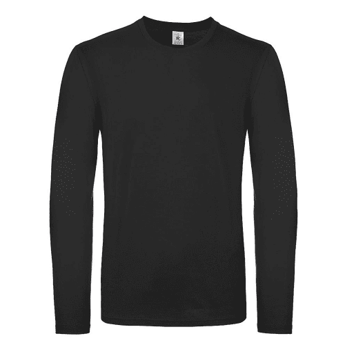 B&C T-shirt met lange mouwen #E150 - black