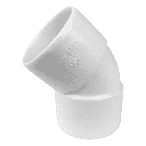 PVC bend 45°, 50 mm - white