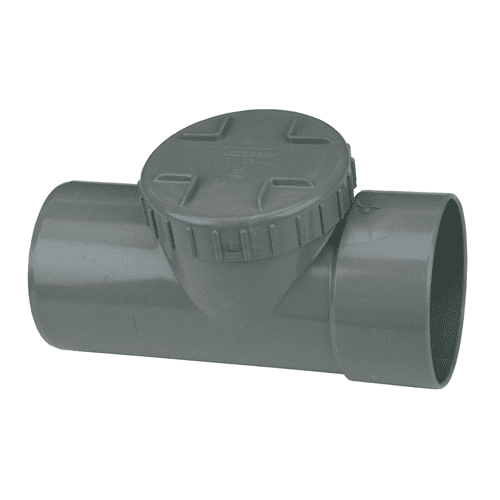 Wadal access piece with screwed access cover, socket-spigot, solvent