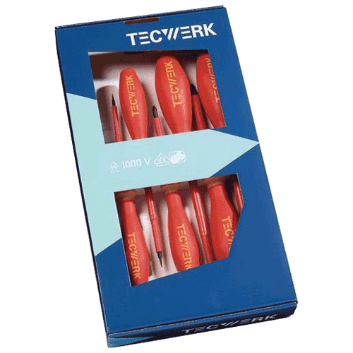 TECWERK VDE schroevendraaierset SL/PH, 7-delig