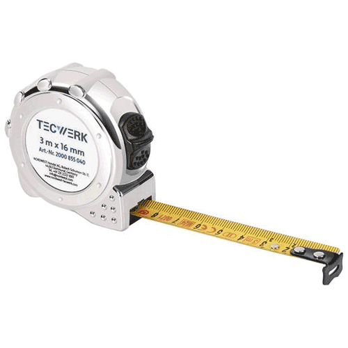 111696 Tape measure l. 3m br. 16mm mm/cm