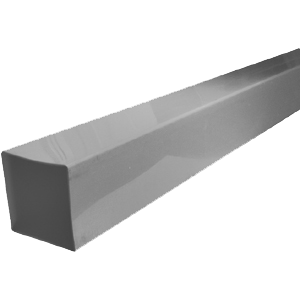 Square PVC rainwater drainage pipe, grey