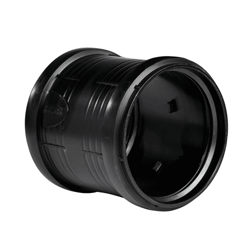 116896 PPM dubbele mof 110mm zwart