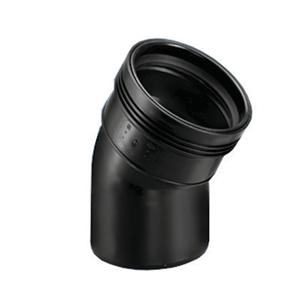 Wafix PP bocht 30gr, 75  mm (zwart)