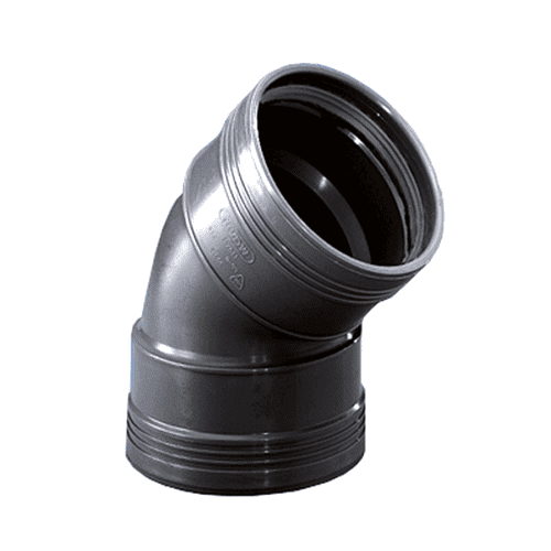 117051 WAP bocht 125mm 45gr m/m zw