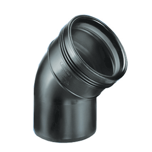 Wafix PP bend 45°, socket-spigot, push-fit, white / black