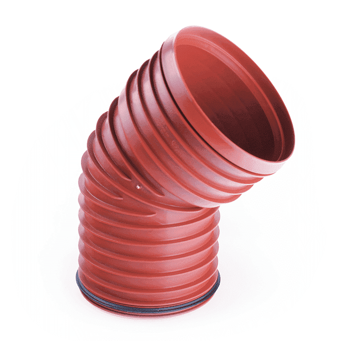 PP bend 30° SN 8, 315 mm, corrugated