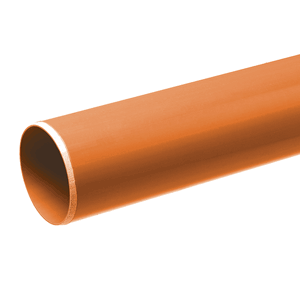 PVC pipe SN 4, length 5 metres, brown