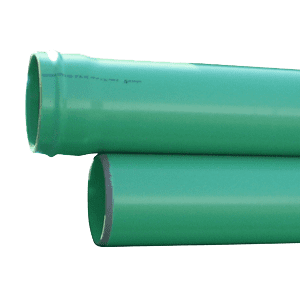 PVC pipe and socket SN 8, length 5 metres, green