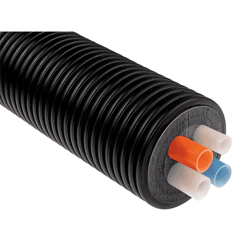 Terrendis pre-insulated Quadruple pipe for heating and sanitary installations